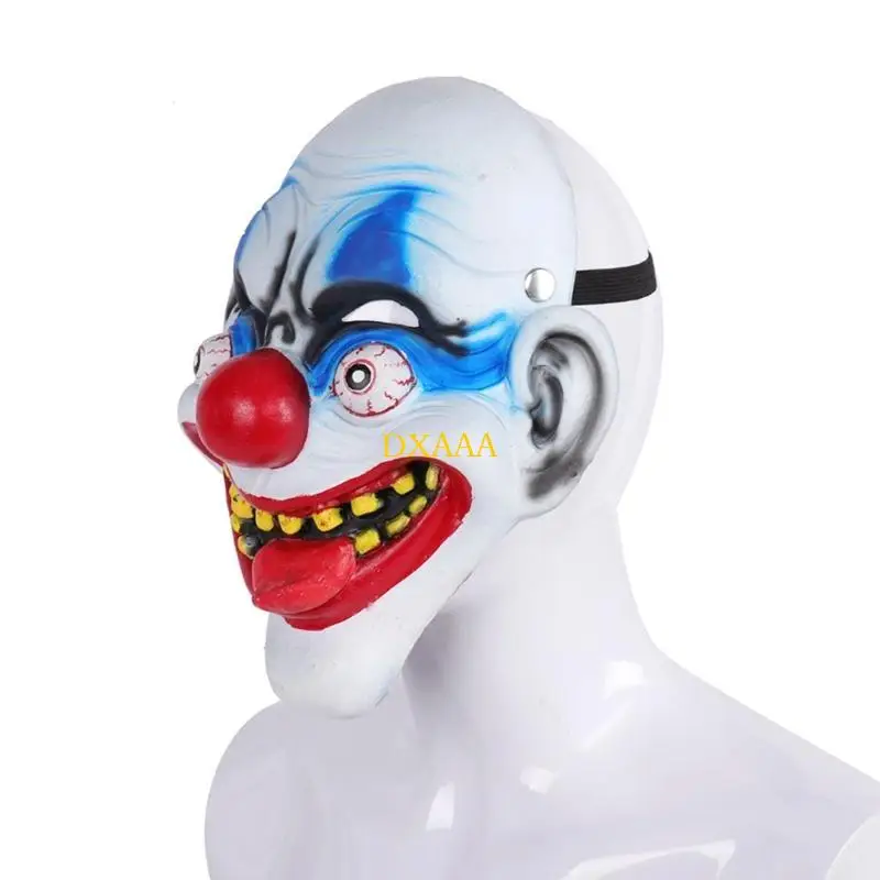 dxaa面白いピエロマスク、怖いジョーカーマスクハロウィーンコスプレコスチュームアクセサリーパーティーデコレーションプロップ