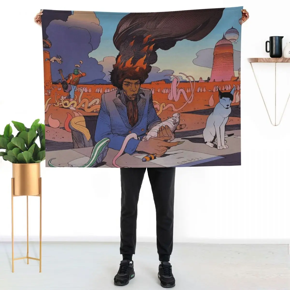 Art by Jean Giraud Throw Blanket Soft Plush Blanket as Housewarming Gift