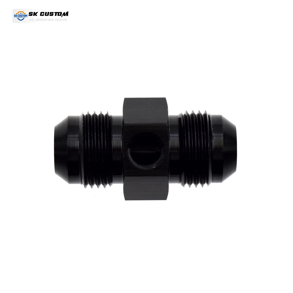 SK CUSTOM AN4/6/8/10/12/16 Engine Oil Pipe Connection Male to Male Threaded Port Oil Pressure Hose Pipe Adapter Fittings 1/8NPT