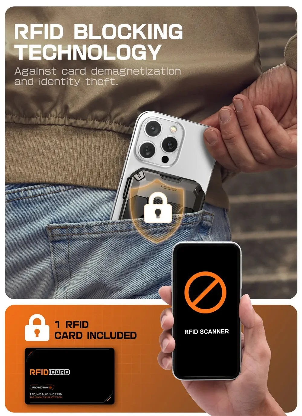 For MagSafe Wallet mit AirTag-Halter SUPCASE Magnetische Airtag-Geldbörse für Herren Telefonständer Kartenhalter Stativ für iPho – Detail 13