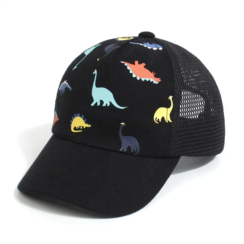 Dinosaur Printed Toddler Baseball Hat Kids Sun Hat Sun Hat Adjustable Age 0-5Y Quick Drying Boys Girls