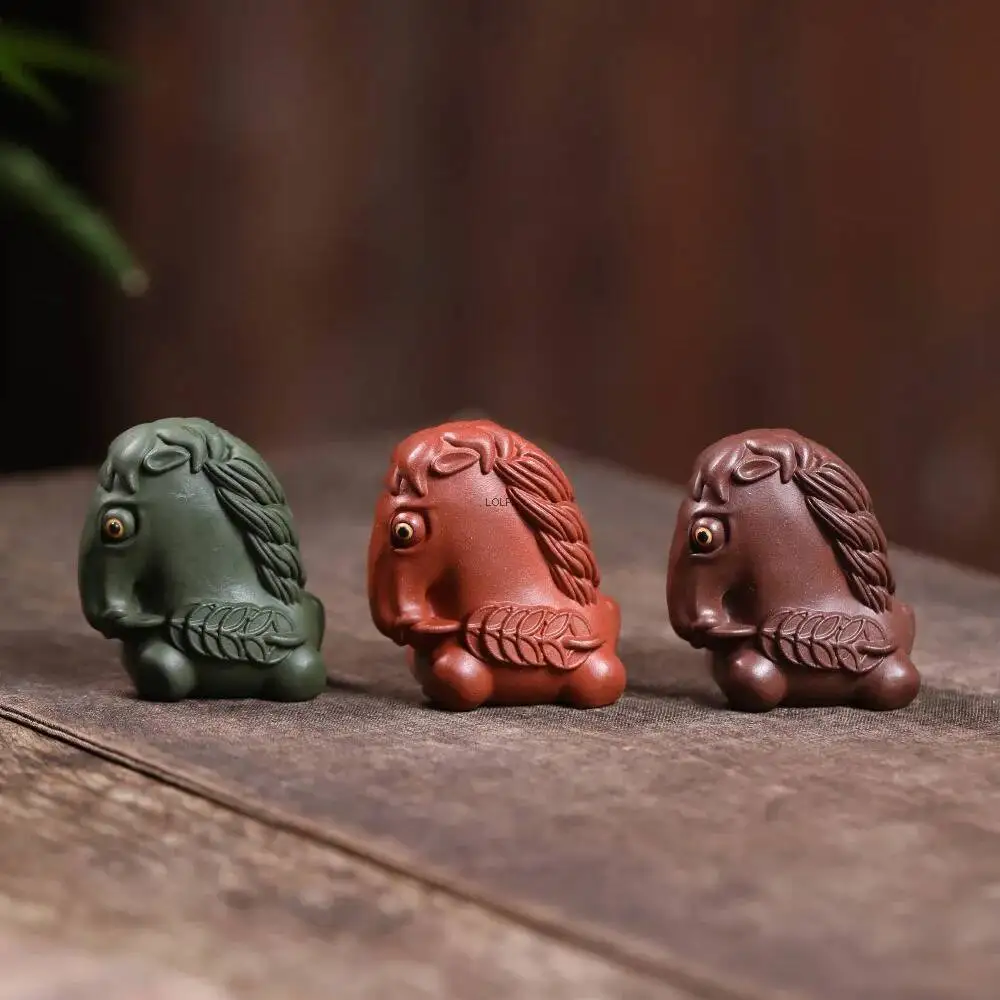  Clay Tea Pet Purple Clay Get Rich Quickly Ornament Zodiac Tea Play Sculpture Get Rich Quickly Tea Table Accessories