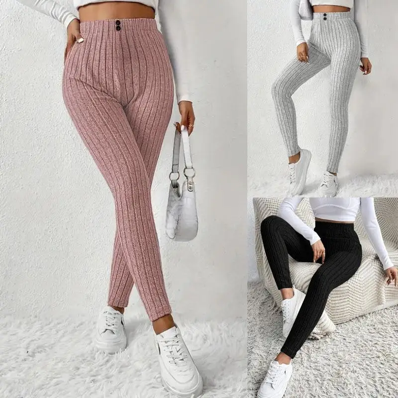 

plus Size Slim Fit Anti Stripe Thickened Casual High Waist Base Layer Pants Autumn Winter plus Size Comfortable Sweatpants