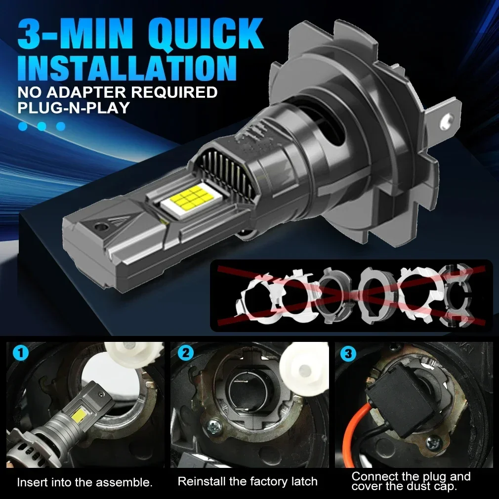 H7 H8 H4 LED Headlight Bulbs 22000LM 60W H9 H11 9005 HB3 9006 HB4 Car Light Turbo Led Diode Lamp Auto 6000K 12V