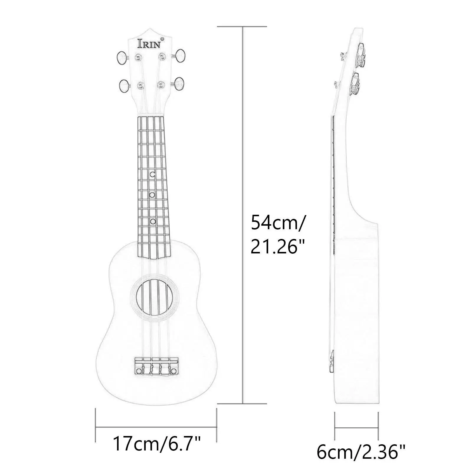 Kids Guitar Toy 4 String Mini Guitar, Developmental 21.26'' Wood Ukelele Musical Instrument for Early Educational Musical