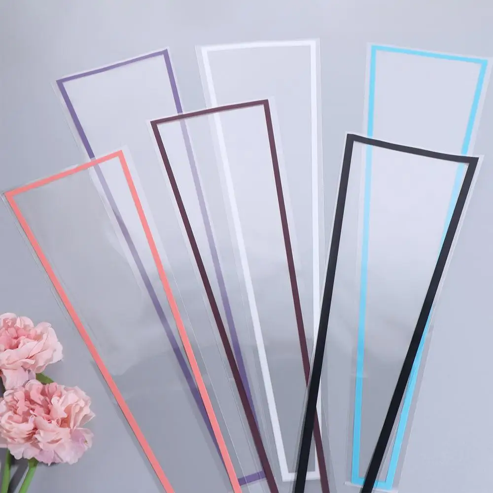 50PCS Transparent Flower Packaging Bag Waterproof Plastic Bag Wrapping Paper Package Supplies Bouquet Packing Material Wedding view 2