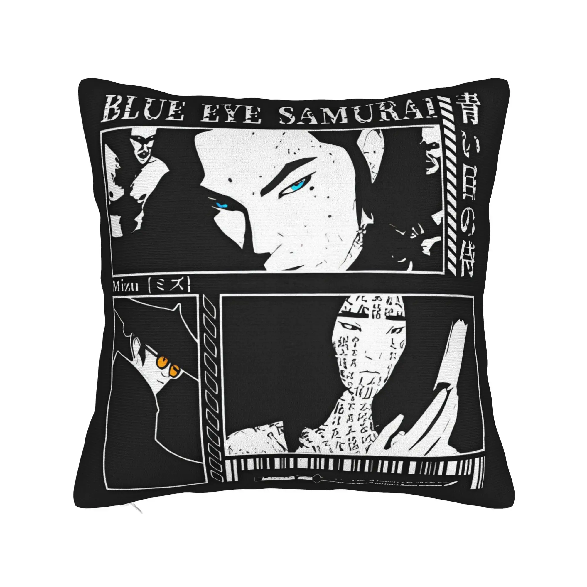 Blue Eye Samurai Art Merch Pillow Case  Design Pillow Cover For Wedding Party Home Decor Retro Trendy Pillowcases