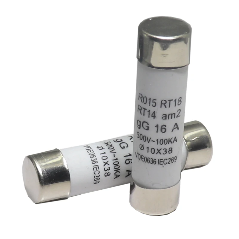 【2PCS】Fast blow Ceramic Fuse 10X38MM  380V/500V 1A 2A 3A 4A 5A 6A 8A 10A 16A 20A 25A 32A 40A 50A