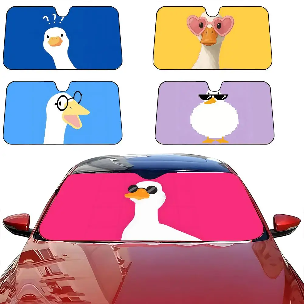 

B-Big White Goose Sun Visor Car sunshades, windshield sun visors, sun protection sunshades, novel car gifts.