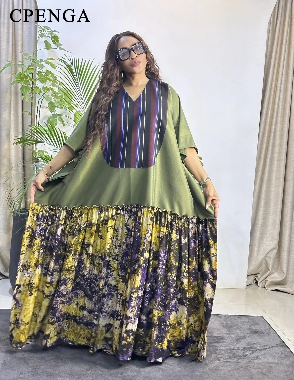 

Printed African Maxi Dress for Women Traditional Dashiki Kaftan Elegant Femme Wedding Evening Dresses Plus Size Turkey Robe