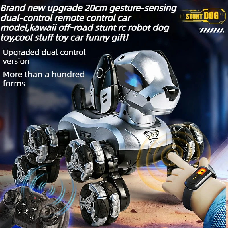 Cool Stuff Funny Gift-Gesture-sensing 8-wheel Robot Chassis Rc Cars,Remote Control Car,Kawaii Stunt Rc Robot Dog,Toys for Boys