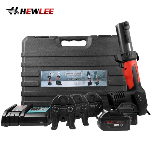 

HEWLEE HZT-50 1/2'' to 2'' Compact Battery Cordless B Pro Press Pex Connection Press Plumbing Tools Kit Set for Copper PEX Pipe