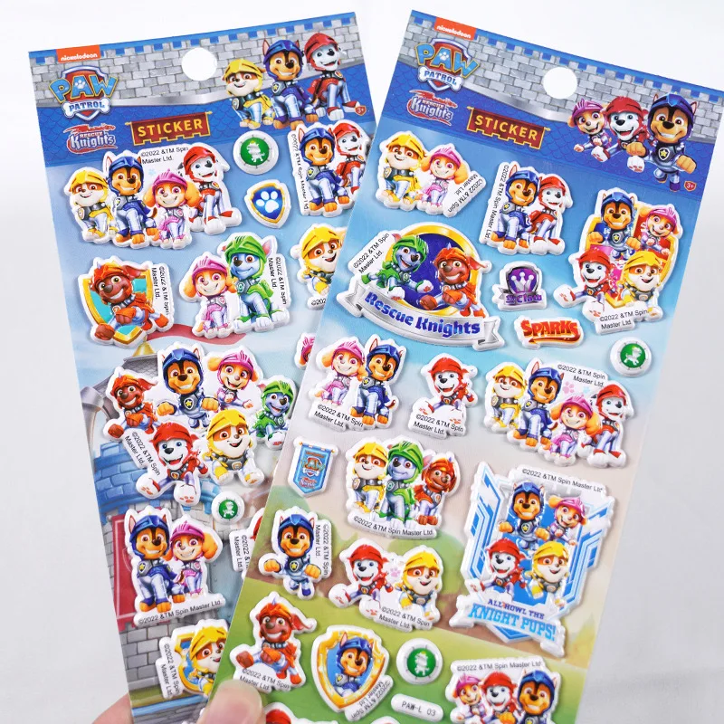 1PCS Cute Bubble 3D PAW Patrol Cartoon Sticker Decoration Suitcase Scrapbooking Phone Laptop Stationery Kid\'s Toy Sticker