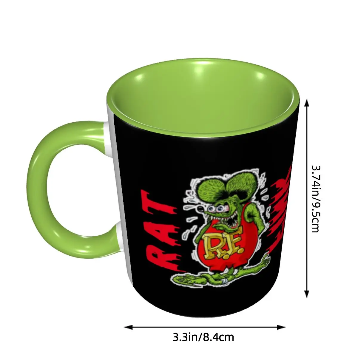 Rat Fink Mug Personalized Comic Cartoon Ceramic Coffee Mug Creative Present