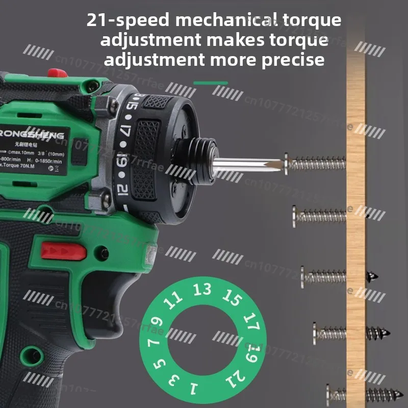 Imported brushless machine multi-function large torque short shaft rechargeable lithium battery drill
