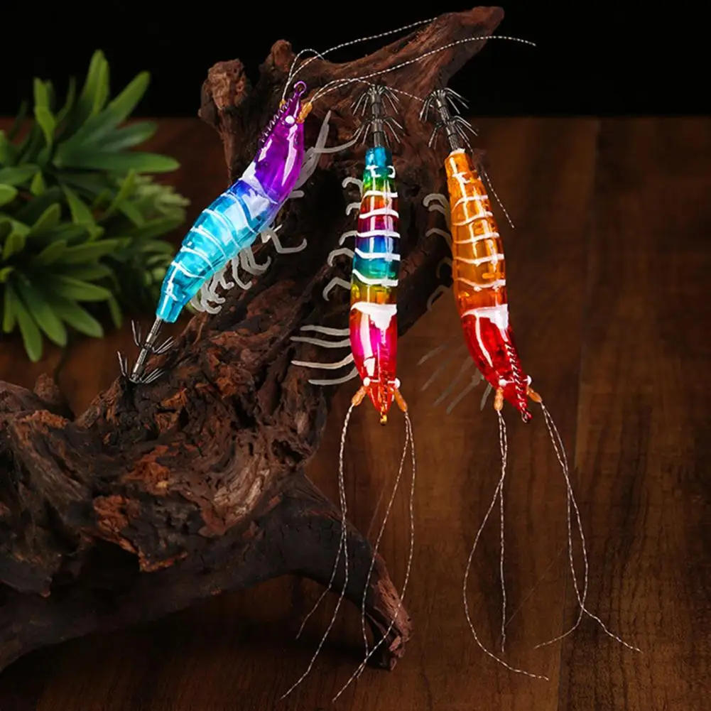 

Realistic Fishing Bait Realistic 3d Eyes Lure Realistic Shrimp Bait with Squid Jig Hook for Freshwater Fishing for Walleye