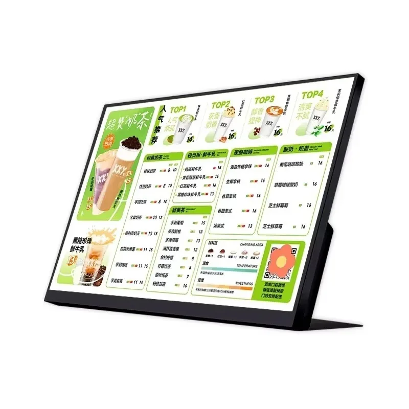 23.8 Inch Touch Digital Menu Board Commercial Use for Retail Cafes Coffee Shops Restaurants