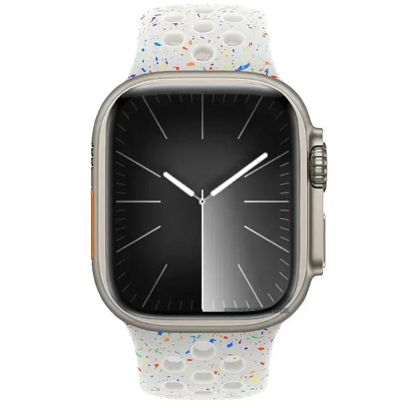 Original Sportarmband für Apple Watch Band 46 mm 49 mm 45 mm 44 mm 38 42 mm Farbige Partikel Gummiband IWatch Ultra 10 9 8 7 6 5 SE – Detail 7