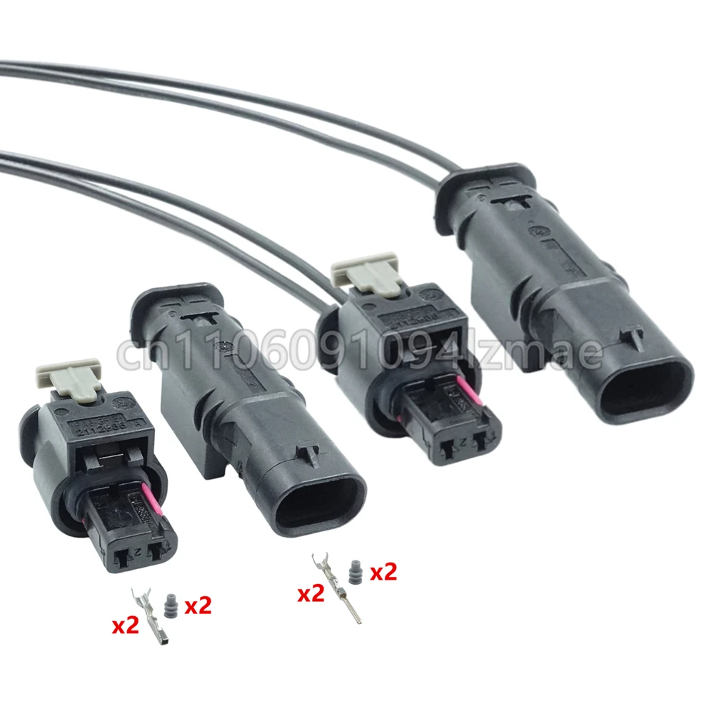 2 Pin Auto Fuel Injector Connector Wires Waterproof Impact Sensor Plug For VW Audi 2-1703498 0-2112986-1 1-1718643-1 4F0973702