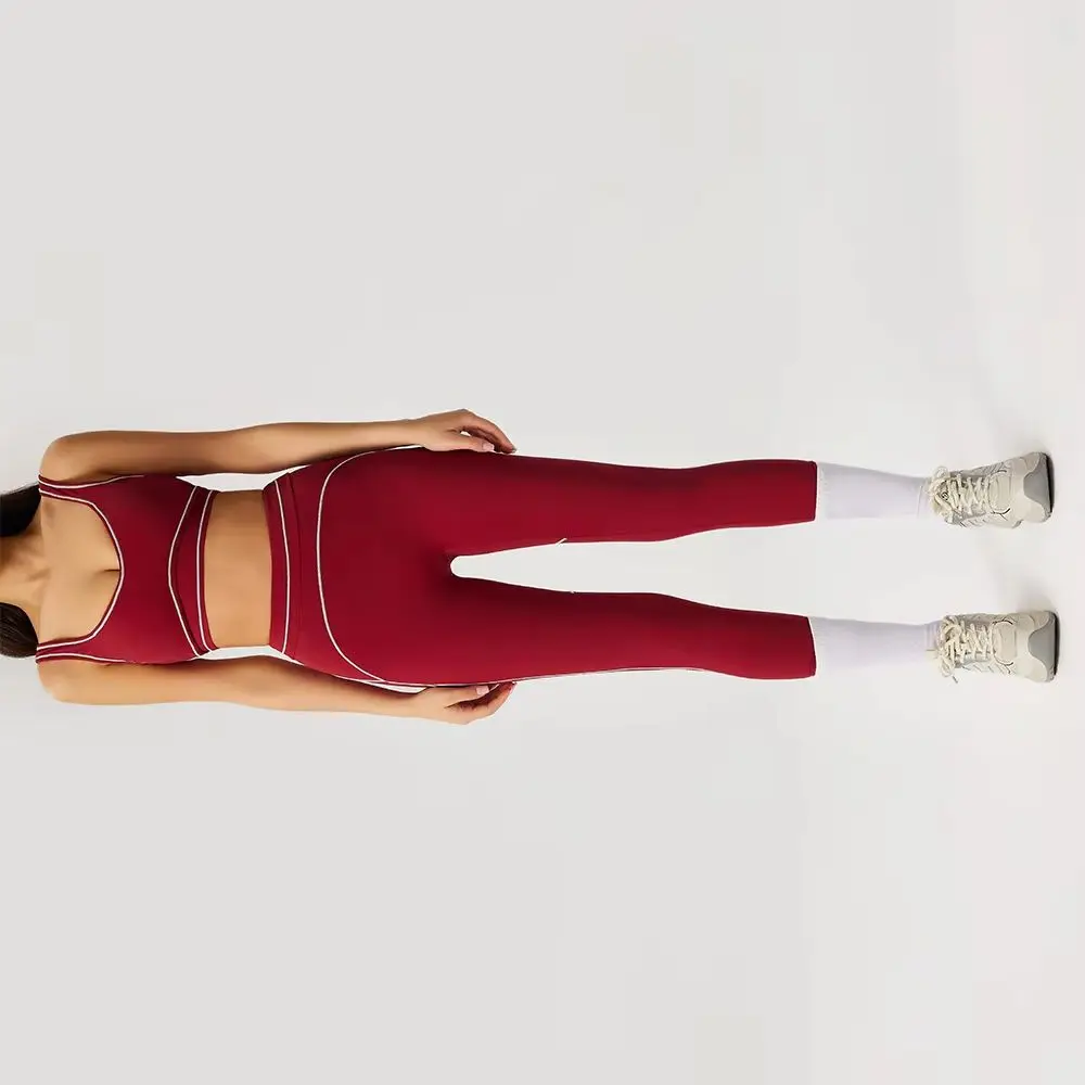 

Комплект из 2 предметов: спортивный костюм для женщин, комплект для йоги, одежда для тренировок в зале, фитнес-бюстгальтер, укороченный топ, леггинсы с высокой талией, спортивные костюмы, тренировочные комплекты