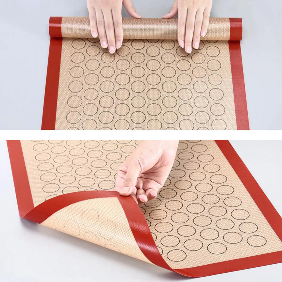 

Silicone Macaron Mat Baking Sheet Glass Fiber Non Stick Pastry Bread Oven Liner Bake Liners Reusable Kitchen Tool