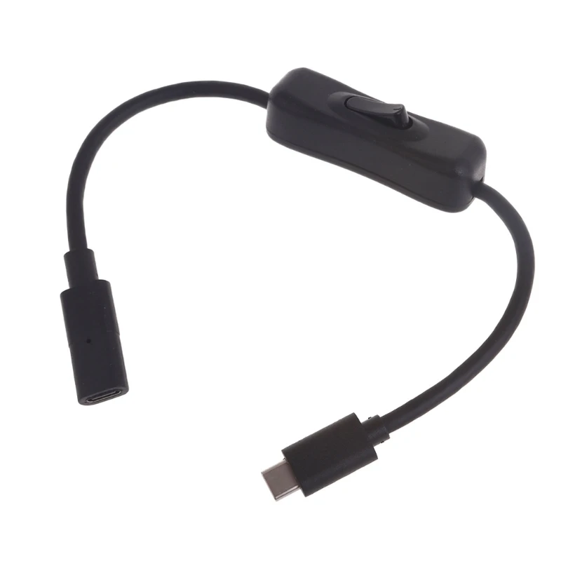 

Type-C Male to Female Switches Extension Cable Power Switches Cable for Phones