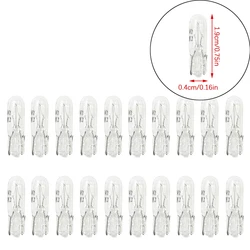 자동차 계기판 조명, 자동차 인테리어 경고등, 할로겐 T5 W2W 전구, 12V, 20 개