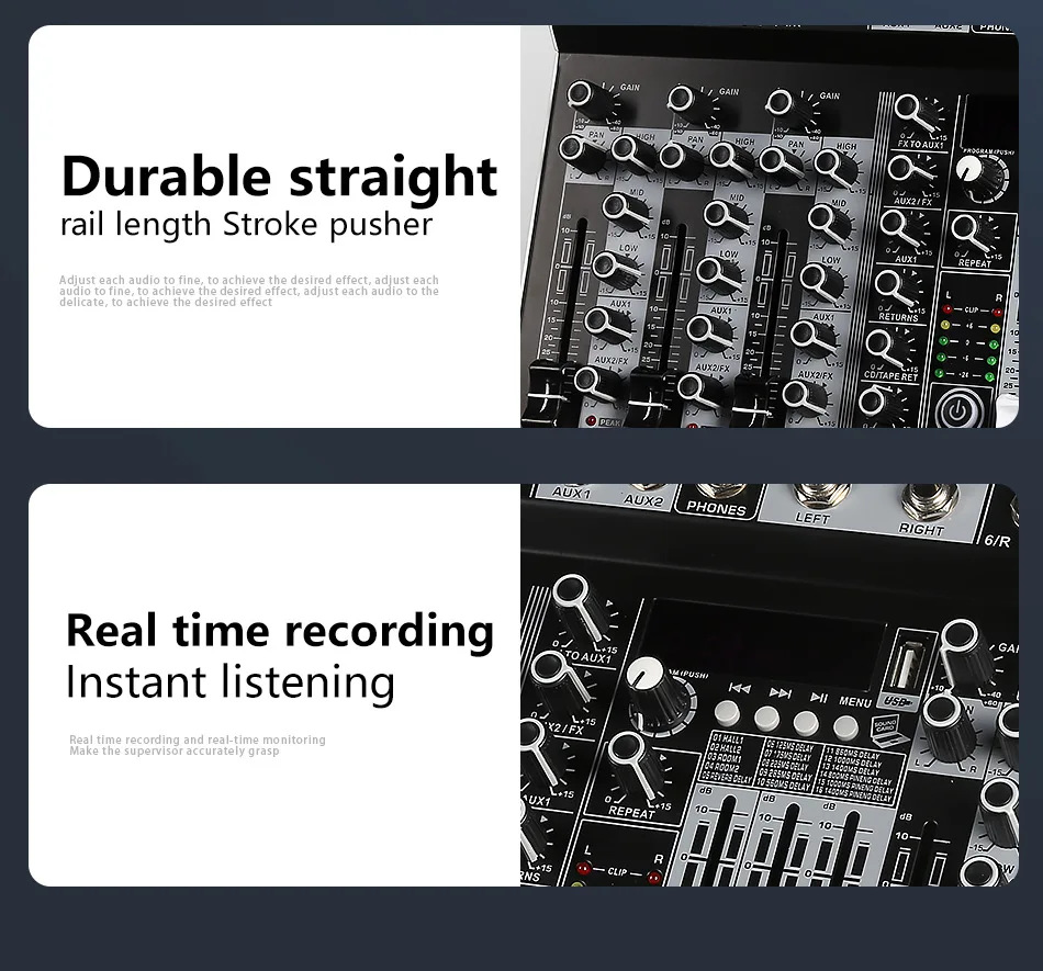 Профессиональная 8-канальная звуковая аудиоконсоль DSP Effector Stage Controller Dj Mixer для шоу