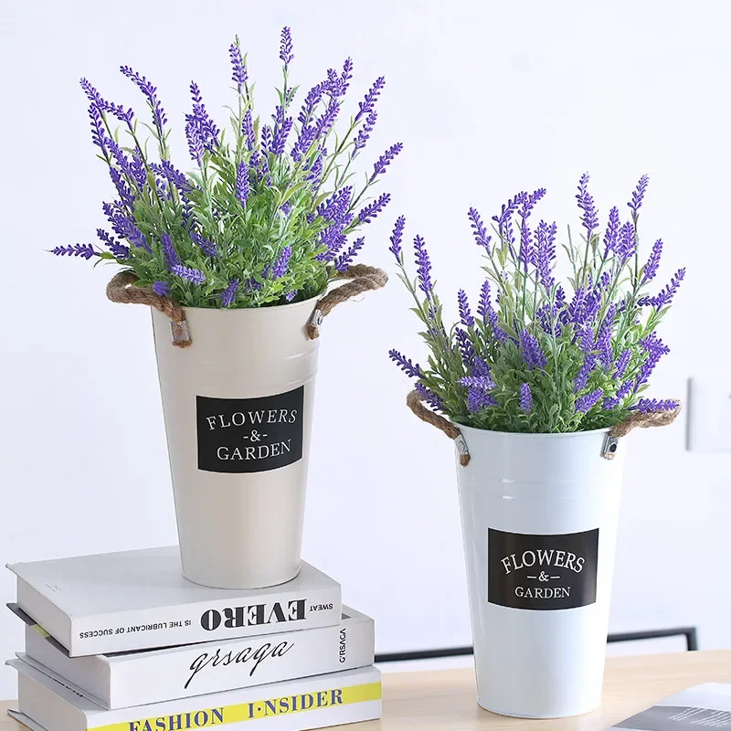 40cm artificiale viola lavanda stile nordico Ins Bouquet di fiori finti matrimonio decorazione della casa tavolo di fiori di plastica