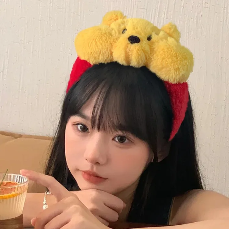 ディズニー新しいクリエイティブ漫画ビッグヘッドバンドイチゴクマ女性面白いヘッドバンドプレス洗髪顔かわいいヘアアクセサリー