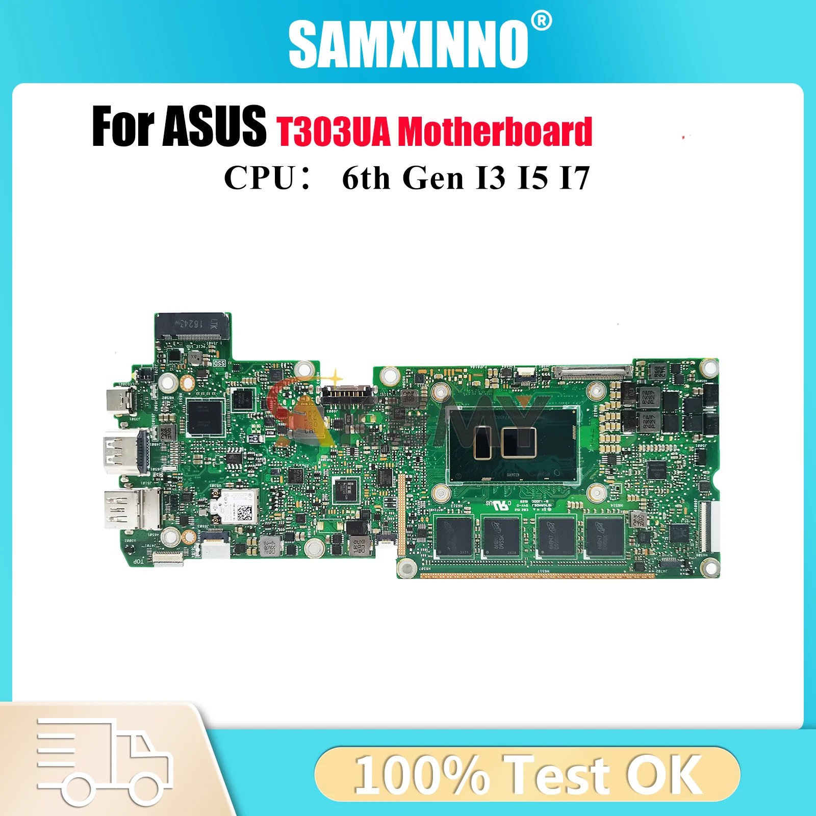 

T303UA Laptop Motherboard For ASUS Transformer T303U T303UA Notebook Mainboard With I3 I5 I7 CPU 100% tests OK fast shipping stk