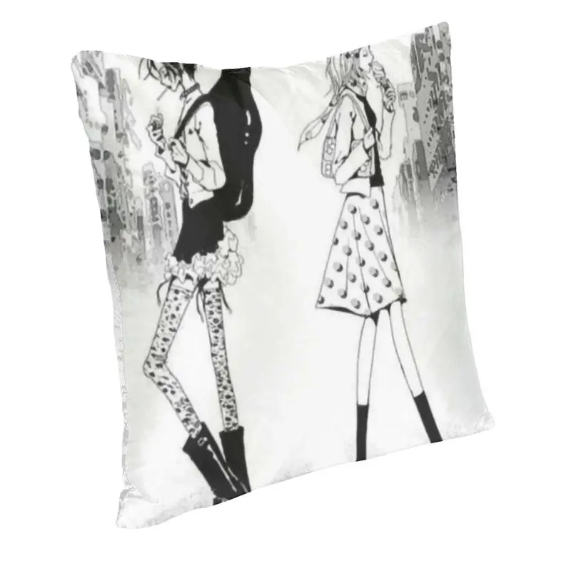 Japanese Cartoon Girl Comics Nana Cushion Cover Soft Modern Pillow Cases for Sofa Home Decor