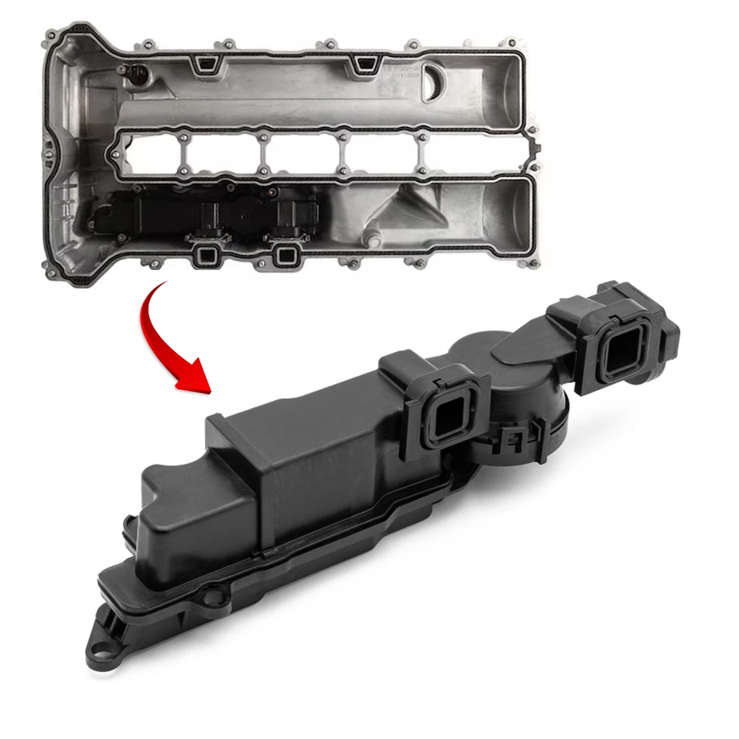 Engine Crankcase Ventilation Valve Cover &Gasket for Chevrolet Malibu 1.8 Hybrid 2016 - 2019 55581262 55580751 Accessories