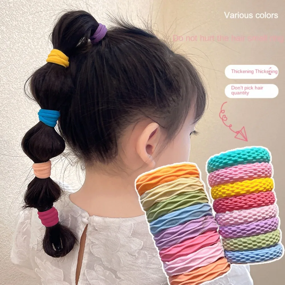 

24PCS Cute Seamless Basic Hair Rope Set Candy Color Korean Style Rubber Band Elastic Hair Ring Colorful Hair Scrunchies Girl