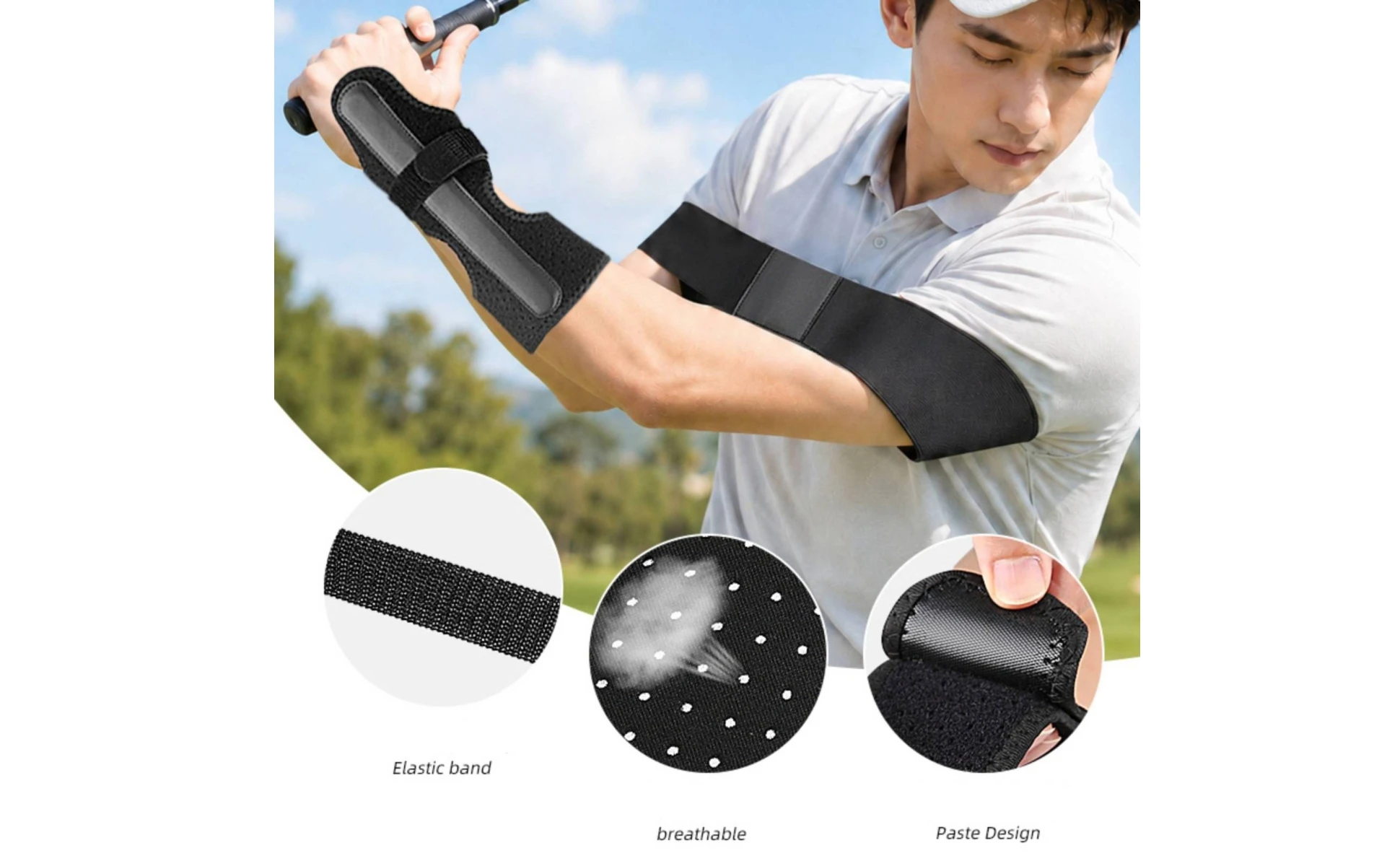 Golf Swing Assist Strap Adjustable Wrist Support with Aluminum Strip Training Aid One Size Long-Lasting for Golfers Golf Swing Assist Strap Adjustable Wrist Support with Aluminum Strip Training Aid One Size Long-Lasting for Golfers