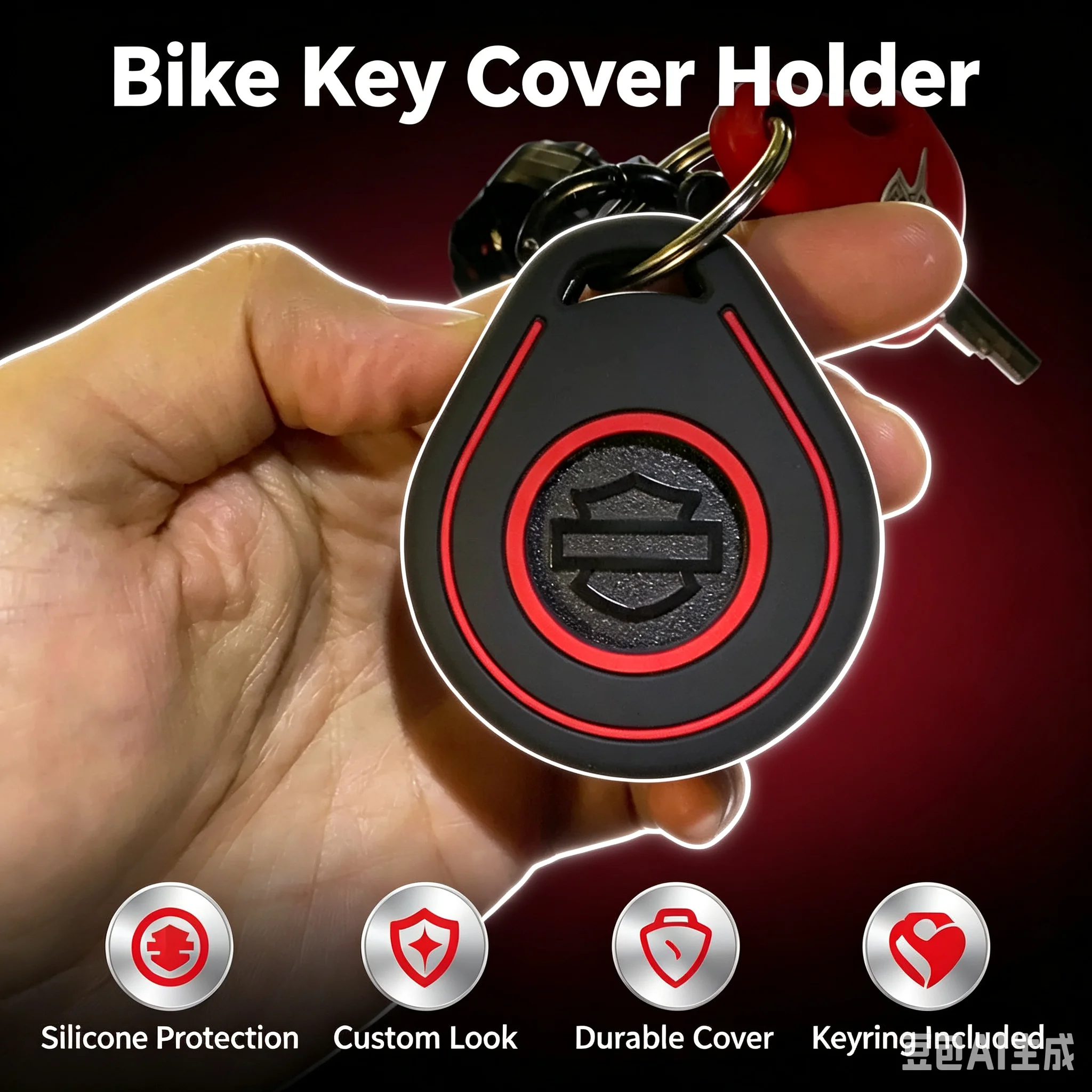 Car Key Case for Harley Davidson Softail Sportster VRSC Touring X48 883 1200 Street Glide Motorcycle Key Cover Holder Keychains