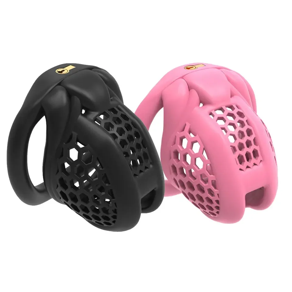 Beehive-Dispositif de chasteté respirant pour homme, mini serrure avec 4 anneaux de pénis, fétiche de bondage, jouet sexuel pour adulte, Pro Male