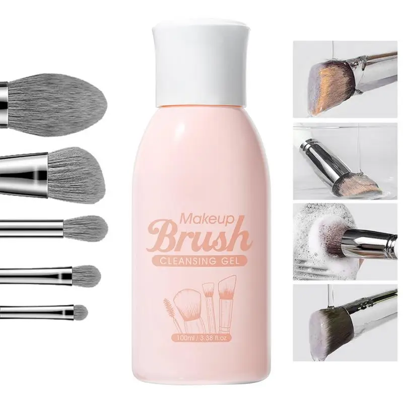 Makeup Brush Cleaner 100ml Professional Brush Cleaner Make Up Deep Cleaning Cleaner For Makeup Brushes Sponges Gentle Formula