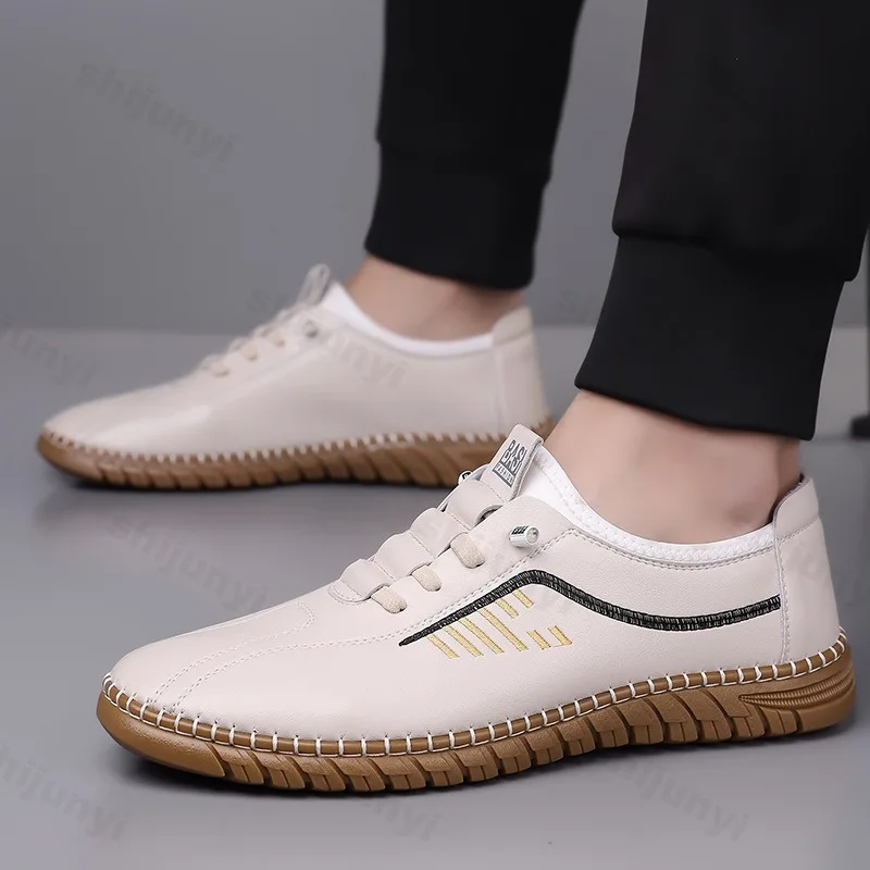 

Retro Versatile Shallow Mouth Casual Single Shoes for Men 2025 Autumn New Breathable Comfortable Soft Soled Business Flat Shoes