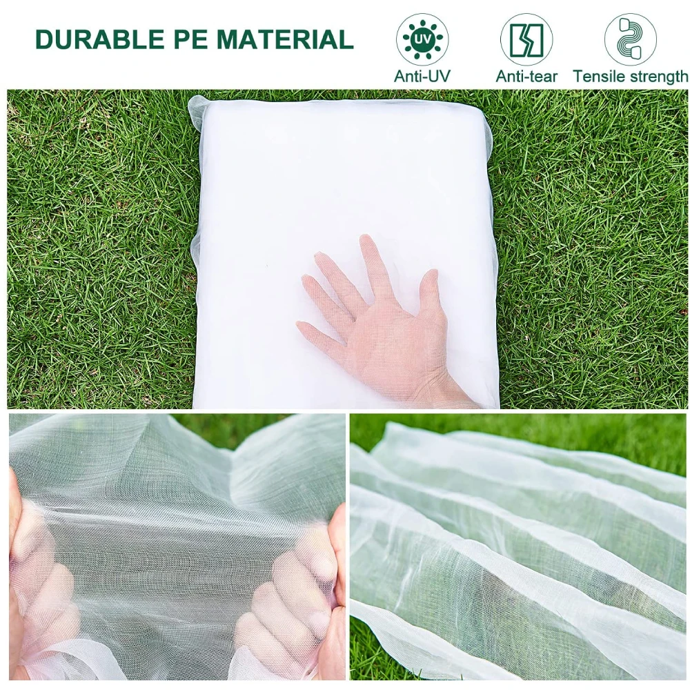 Garden Vegetable Insect Net Cover, Plant Flower Care Protection Network, Bird Pest Prevention Control Mesh, 6 m, 10m Long