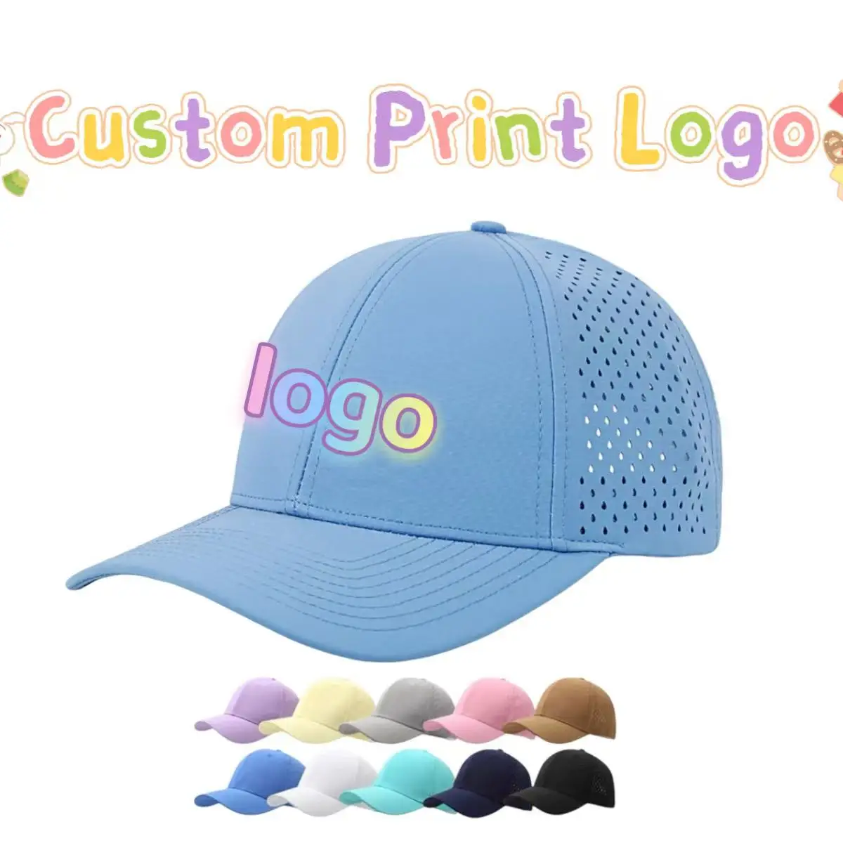 Customized Printed Logo Belt Decorative Rope Suede Baseball Caps Men's And Women's Fashion And Breathable Mesh Duck Tongue Hats