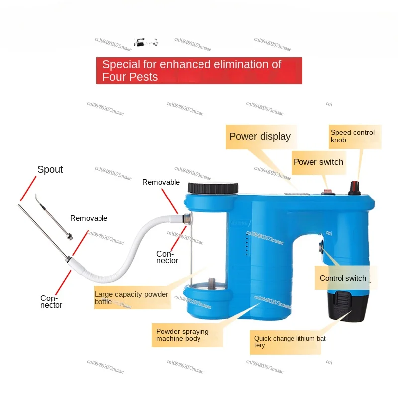 New Electric Termite Duster for Killing Four Cockroaches Special Pesticide Sprayer Dry Powder Duster Anti-ant Toolbox