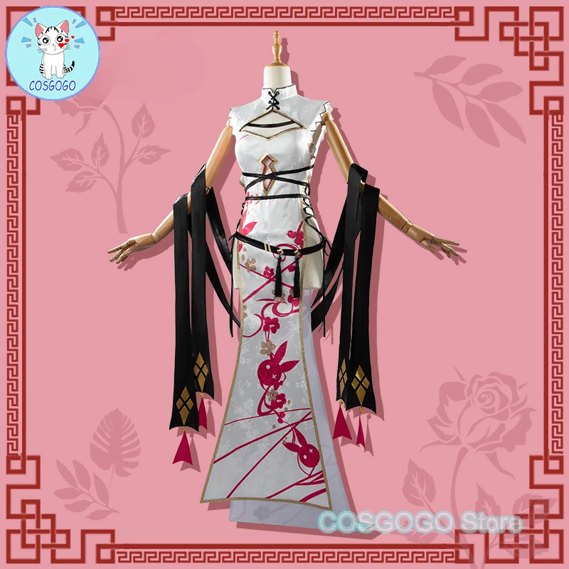 COSGOGO [Customized] Nijisanji Vtuber Yorumi Rena Cosplay Costume Halloween Outfits Women Chinese Cheongsam Gorgeous Dress