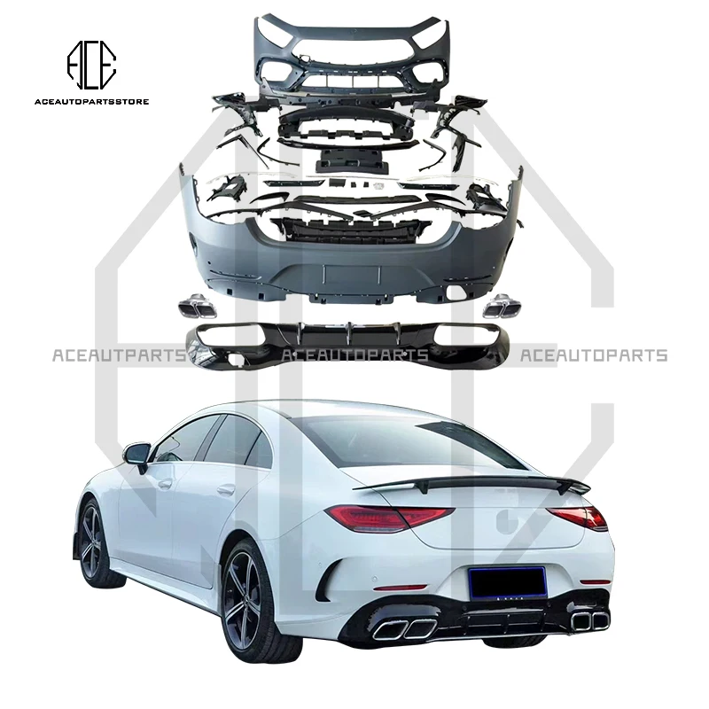 CLS63 CAR BUMPERS FRONT BUMPER KIT REAR BUMPER BODY KIT FOR MERCEDES CLS63 W257 AMG C257 2019-2021