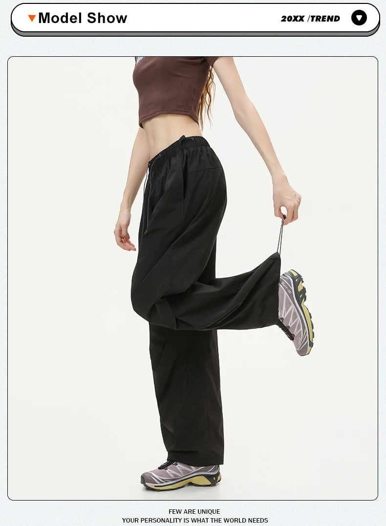 CHRLCK Women's Quick Drying Hiking Pants Spring Summer Fashion Cargo Pants Loose Fishing Camping Cycling Trekking Trousers