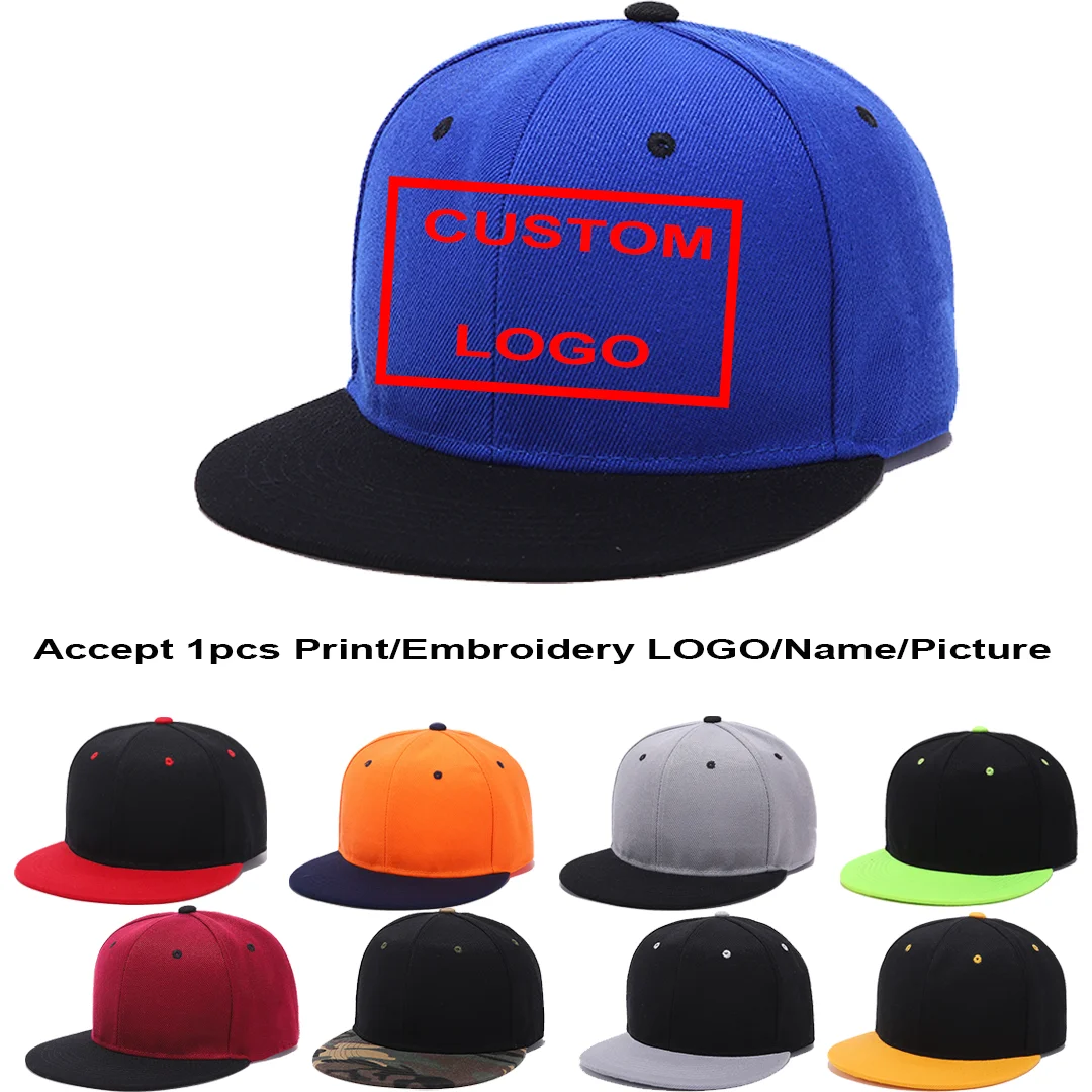 1 pz fai da te LOGO personalizzato berretto estivo berretto da Baseball di marca cappello Snapback berretto estivo berretto aderente Hip Hop