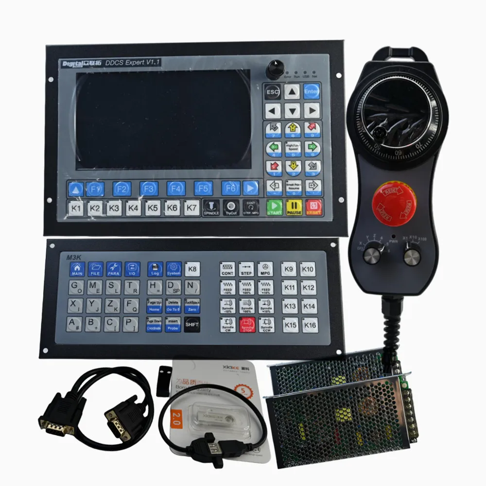 

PLC Controller DDCS Expert 3/4/5 Axis CNC Controller Kit With MPG & Keyboard & Power supplies For Cnc Drilling Machine