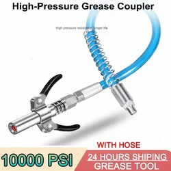 NPTI/8 10000 PSI Two Press Grease Coupler Heavy-Duty Quick Release Grease Gun Coupler Easy To Push Accessories