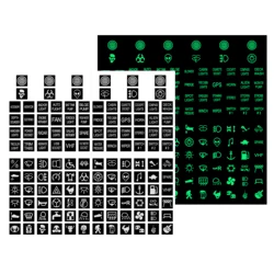 2Pcs Clear / Black / Night Glow Switch Stickers Led Backlit Labels For Car Boat Instrument Push Rocker Switch Panels Decoration