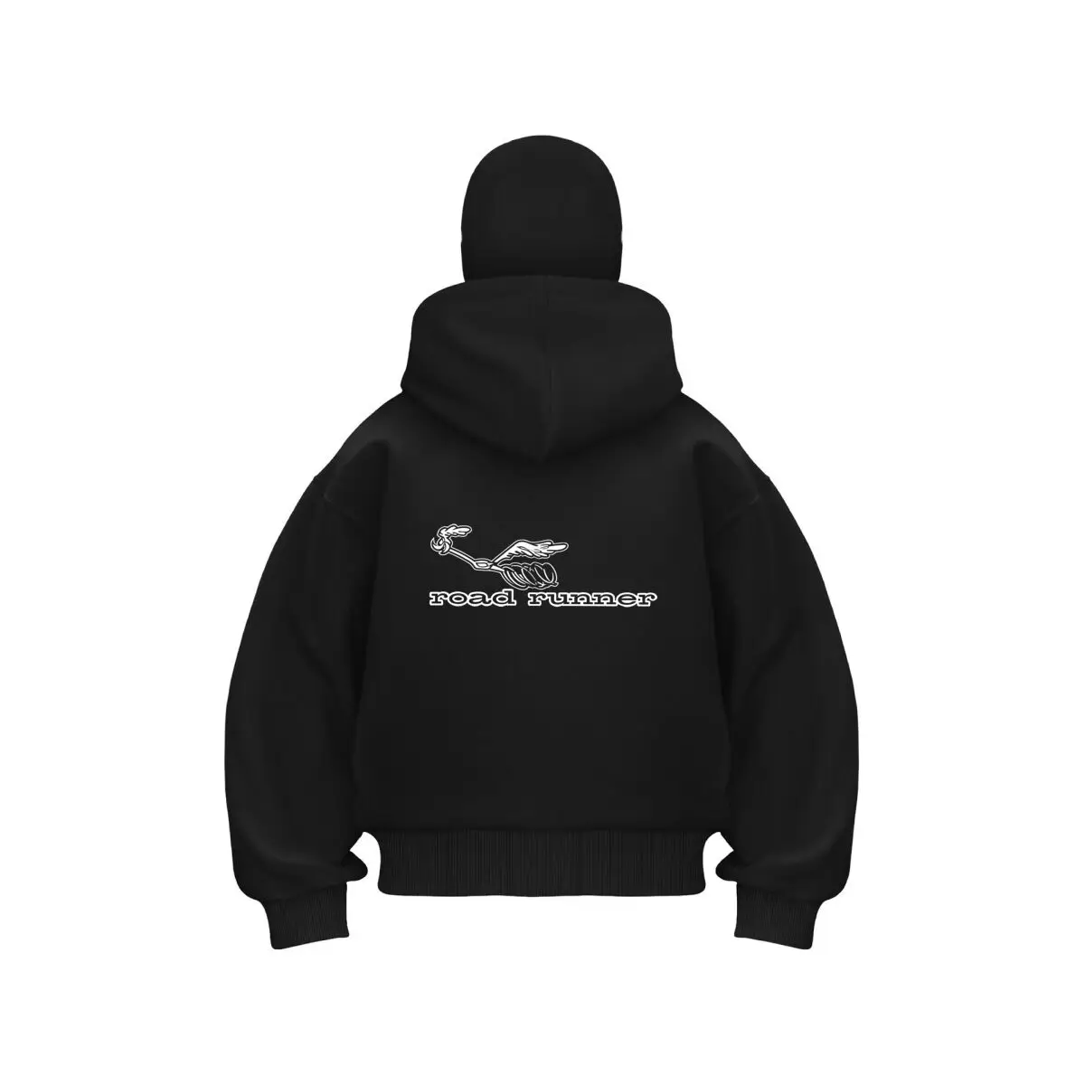 

Дорожный бегун с текстовым логотипом, двойной капюшон, Балаклава, мужская толстовка на молнии, зимняя теплая